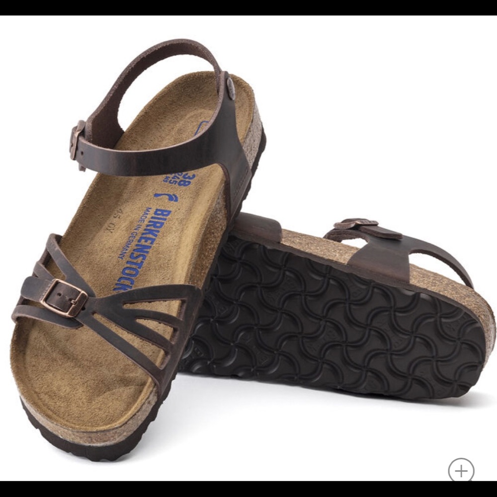 Birkenstocks brown leather size 37